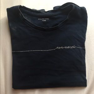 monoprix navy non merci baby tee